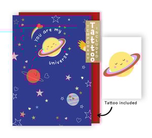 a greeting card that says you are my universe