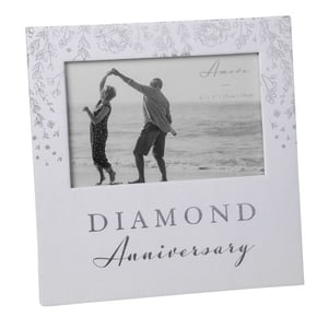 a picture frame that says diamond anniversary on it