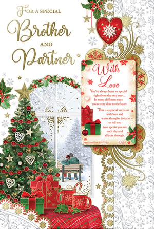 a christmas card for a special brother and partner