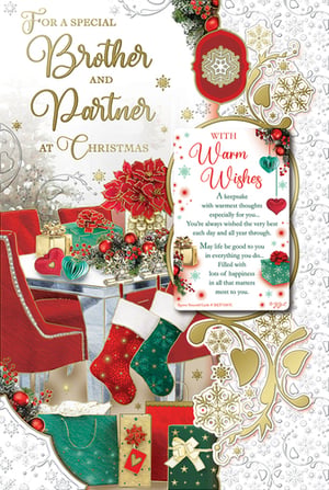 a christmas card for a special brother and partner