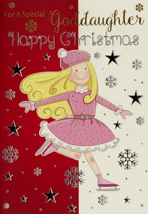 a christmas card for a special goddaughter