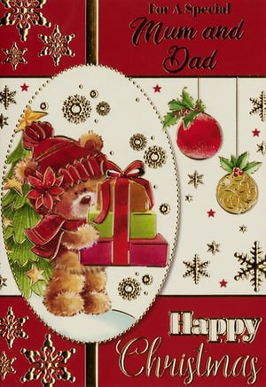 a christmas card for a special mum and dad