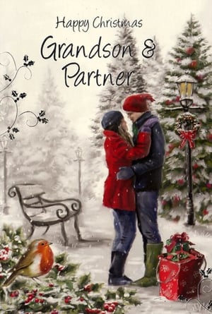 a christmas card wishes grandson and partner a happy christmas