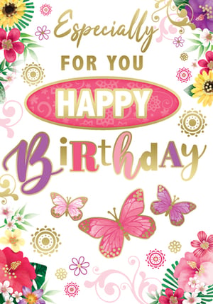 a birthday card that says especially for you happy birthday