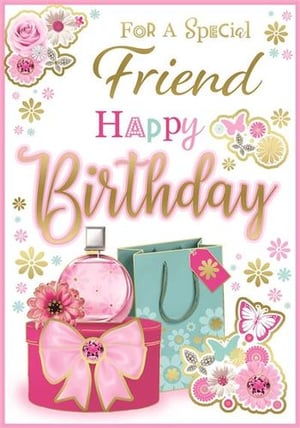 it is a birthday card for a special friend .