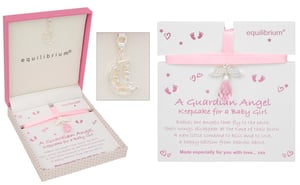 a guardian angel keepsake for a baby girl