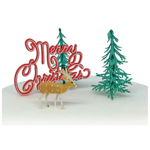 Bring a touch of enchanting winter wonderland magic to your customers' festive bakes with our Nostalgic Festive Forest Cake Decorating Set! This delightful collection, from trusted supplier Anniversary House, is perfect for transforming any Christmas cake or dessert into a charming holiday scene.
Each set features an elegant red and white 'Merry Christmas' script topper, a sweet spotted deer figurine, and two beautifully detailed green Christmas trees. Designed for easy placement, these toppers instantly create a heartwarming, nostalgic display that will captivate all ages. Ideal for bakeries, gift shops, and party suppliers, this set offers a simple yet stunning way to elevate seasonal treats. Available in a convenient pack size of 1x12, ensure your shelves are stocked for the busiest time of the year!