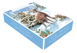 Bring the magic of a winter wonderland to your customers' Christmas greetings with these exquisite 24 Winter Wildlife Cards from Ling. Each pack features a stunning snowy scene, complete with a majestic deer, festive Christmas trees, and classic holly, evoking the true spirit of the season.
You'll receive 24 high-quality cards, thoughtfully divided into 4 of each of 6 unique and beautiful designs, ensuring plenty of variety for every recipient. These charming cards are perfect for spreading joy and warmth during the festive period. Stock up on these delightful Ling cards and offer your customers a truly special way to connect with loved ones this Christmas.
