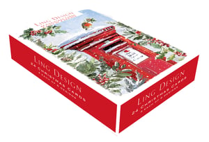 Bring festive cheer to your customers with these delightful 'Christmas at Home' cards from Ling Design. Each wholesale pack contains 12 boxes, with each box holding 24 charming Christmas cards. Your customers will adore the traditional design featuring a snowy red post box, a cheerful robin, and classic holly and berries – perfect for sending warm wishes.
Inside each box, you'll find 4 cards of each of the 6 beautiful designs, offering wonderful variety. These high-quality cards are ideal for anyone looking to share heartfelt greetings this holiday season. Stock up now and ensure your shelves are ready for the festive rush!