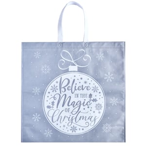 a bag that says believe in the magic of christmas