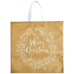 a brown bag that says merry christmas on it