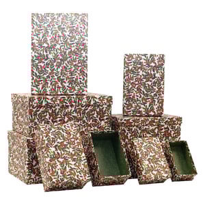 Get ready for the festive season with our delightful Set of 10 Holly Gift Boxes! Perfect for all your gifting needs, this charming collection features a classic holly and berry design, bringing a touch of traditional Christmas cheer to every present. Each box is beautifully crafted with a sturdy construction and a lovely green interior, ensuring your gifts are presented in style.
With a variety of sizes included, you'll find the perfect fit for everything from small trinkets to larger treasures. Supplied by Partisan Products Ltd., these single packs are ideal for retailers looking to offer high-quality, festive packaging. Make your customers' gifts truly special this year!