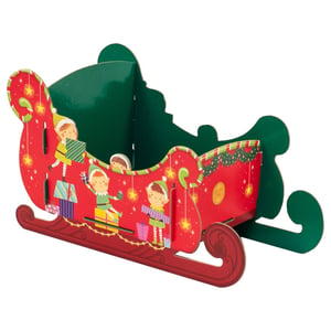Bring festive cheer to your customers with our delightful Elves Delivery Sleigh Box with Stickers! Perfect for the Christmas season, this charming sleigh-shaped box is ideal for holding small gifts, treats, or as a fun festive decoration. Each box features an adorable design of busy elves, twinkling stars, and colourful presents, all ready for delivery. Made from sturdy card, it's easy to assemble and adds a magical touch to any display. This wholesale pack includes 12 individual sleigh boxes, complete with matching stickers for extra fun. Stock up on this enchanting item from Partisan Products Ltd. and watch it fly off the shelves!