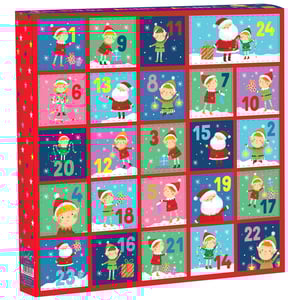 Get ready for a magical countdown to Christmas with our Elves Fill Your Own Advent Calendar! This delightful calendar features 24 charming windows, each adorned with an adorable elf or Santa illustration, bringing festive cheer to any home. The vibrant colours and playful scenes make it a joy to open each day. Perfect for families, simply fill each compartment with your favourite treats or small gifts for a truly personalised advent experience. It's the ideal way to build excitement as Christmas approaches, creating wonderful memories year after year. A truly enchanting addition to your festive decorations!