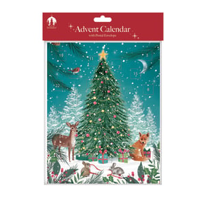 there are two different advent calendars with a nativity scene on them .