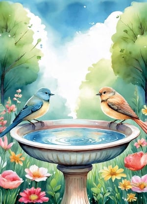 Invite a moment of calm into your customers' lives with our exquisite Bird Bath design from Country Cards. This beautiful watercolour illustration captures the serene charm of a garden sanctuary, where two delightful birds gather at a classic bird bath. Surrounded by a vibrant tapestry of blooming flowers and lush greenery under a soft, sun-dappled sky, this scene evokes peace and natural beauty. Perfect for conveying heartfelt messages or simply brightening someone's day, this enchanting design is a wonderful addition to any retail offering. Available in a convenient pack of 6, it's ready to bring a touch of tranquil elegance to your shelves.