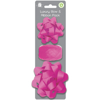 Add a vibrant touch to every gift with our delightful Dark Pink Bow & Ribbon Set! This charming pack includes two eye-catching dark pink pull bows and a generous spool of matching curling ribbon, perfect for creating beautifully presented gifts. Ideal for birthdays, celebrations, or simply adding a pop of colour, these sets are a fantastic addition to any retail display.
Supplied by the trusted Design Group, you can be assured of quality and style. Each wholesale pack contains 12 individual Dark Pink Bow & Ribbon Sets, ensuring you're always well-stocked to meet customer demand. Make every present unforgettable!