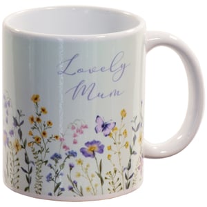 Celebrate Mum this Mother's Day with our beautiful Wild Flower Mug from Partisan Products Ltd. This charming ceramic mug features a delightful wild flower design, bursting with vibrant yellows, purples, and pinks, and adorned with a delicate purple butterfly. The elegant script reads 'Lovely Mum', making it a truly heartfelt gift.

Perfect for her favourite tea or coffee, this mug is designed to bring a smile to her face with every sip. Available as single units, it's an ideal addition to your Mother's Day gift selection, offering a touch of nature's beauty and a warm sentiment. A thoughtful present that she'll cherish.