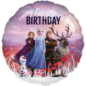 Bring the magic of Arendelle to any birthday celebration with this enchanting 18" Frozen All Characters Happy Birthday foil balloon!
Featuring everyone's favourite heroes – Elsa, Anna, Kristoff, Sven, and Olaf – against a beautiful, frosted landscape, this balloon is sure to delight fans of all ages. The clear "Happy BIRTHDAY" message makes it the perfect centrepiece or addition to any Frozen-themed party decor.
Supplied by Folat, each balloon comes individually, ready to inflate and add a touch of wonder to that special day. It's an absolute must-have for creating unforgettable birthday memories!