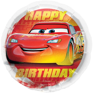 Bring the thrill of the race track to any birthday celebration with our vibrant 18" Cars Happy Birthday foil balloon! Featuring the legendary Lightning McQueen, this eye-catching balloon is guaranteed to delight young fans. The iconic red racer smiles brightly, set against a dynamic red and orange backdrop with a bold 'HAPPY BIRTHDAY' message.
Perfect for creating an unforgettable Cars-themed party atmosphere, this high-quality balloon is supplied individually, making it easy to stock up for your customers. Add a touch of speed and excitement to your party range with this popular design from Folat.