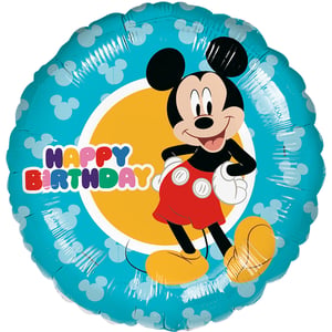 Bring a touch of Disney magic to any birthday celebration with our delightful 18" Mickey Happy Birthday foil balloon! Featuring everyone's favourite mouse, Mickey, in a cheerful pose, this vibrant balloon is sure to bring smiles. The bright blue background is adorned with subtle Mickey head patterns, framing a bold 'HAPPY BIRTHDAY' message in colourful letters. Perfect for children's parties or for any Mickey fan, this eye-catching balloon is an essential addition to your party supplies range. Supplied individually, it's easy to stock and a guaranteed bestseller for birthdays.