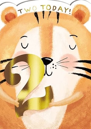 This delightful Age 2 Male birthday card, from the Great British Card Company, is perfect for celebrating a special little one's second birthday. It features an irresistibly cute, sleepy-eyed tiger cub, gently holding a shimmering golden number '2'. The card's warm, inviting colours and charming illustration, complete with "TWO TODAY!" text, create a truly heartwarming design. Ideal for any young boy, this card is designed to bring joy on their big day. Stock up with our convenient pack of 6 and offer your customers a truly lovely option for this milestone celebration.