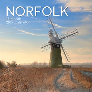 Bring the timeless beauty of the English countryside to your customers with our Norfolk 16-Month 2027 Calendar. The captivating cover image showcases a quintessential Norfolk windmill, majestically set against a serene, golden-hued sky and surrounded by picturesque reeds. Inside, your customers will discover 16 months of stunning landscapes, offering a year-long journey through this beloved county. Perfect for planning and adding a touch of rustic charm to any space, this calendar makes an ideal gift or personal treat. Supplied by The Gifted Stationery Co., each pack contains 10 calendars, ready to grace the shelves of your gift shop, bookstore, or local retail outlet. Offer your customers a piece of Norfolk's tranquil spirit.