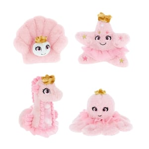 Dive into a world of enchantment with our 14CM Keeleco Pink Sealife assortment! This delightful collection from Keel Toys features four adorable plush sea creatures, each crafted from super-soft pink fabric.
Little ones will adore cuddling the charming pearl nestled in its shell, the sparkly starfish in her tutu, the regal seahorse, and the sweet octopus, all adorned with golden crowns. These cuddly companions are perfect for adding a touch of underwater magic to any toy collection or gift shop.
Each pack contains 12 assorted plush toys, ready to bring smiles to your customers. A truly charming addition to your retail offerings!