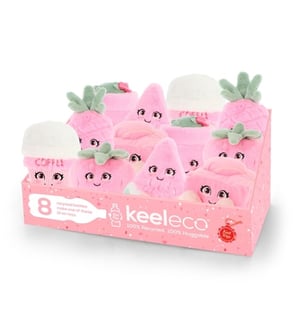 Introduce a burst of eco-friendly charm to your shelves with our delightful 12CM Keeleco Pinkies! Supplied by Keel Toys, these adorable plush toys are not just irresistibly cute but also wonderfully sustainable. Each 12cm Pinkie is lovingly crafted from 8 recycled plastic bottles, making them 100% recycled and 100% huggable.
Your customers will adore the six assorted designs, featuring sweet smiling faces on popular shapes like pineapples, strawberries, watermelon slices, and even a coffee cup. Perfect for gifting or collecting, these vibrant pink companions are sure to bring joy. Available in a convenient pack of 12, the Keeleco Pinkies offer a fantastic, planet-friendly option that appeals to all ages.
