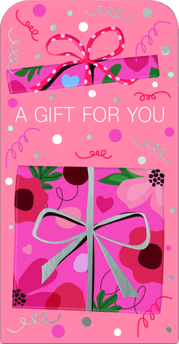 A card with colorful butterflies and flowers, a gift for you.