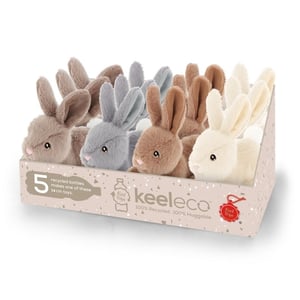 Introduce the adorable 14cm Keeleco Bunny Pets, a delightful addition to any toy collection! These charming plush bunnies come in four assorted, natural colours, making them perfect for a variety of customers. Each bunny is incredibly soft and huggable, designed to bring joy and comfort.
What makes these bunnies truly special is their commitment to sustainability: every single one is made from 100% recycled materials, with 5 recycled plastic bottles contributing to each 14cm toy. Supplied by Keel Toys, these eco-friendly companions are not just cute but also kind to the planet. Available in a convenient pack of 12, they're ideal for retail display and sure to hop off your shelves!