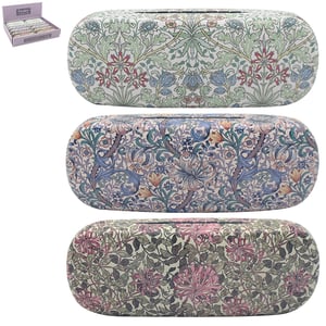 Elevate your retail offering with our stunning William Morris Glasses Cases, a perfect blend of timeless artistry and everyday practicality. Inspired by the legendary Arts and Crafts designs, these hard cases showcase three distinct and beautifully intricate floral patterns, each a celebration of heritage style.

Customers will adore the sophisticated charm and robust protection these cases provide for their spectacles or sunglasses. From delicate greens and reds to rich blues and soft pinks, the assorted designs offer a delightful choice for every taste.

Available in a convenient wholesale pack of 12 assorted cases, they make an ideal addition to any giftware or accessories collection. Supplied by Lesser and Pavey Ltd., these cases promise quality and enduring appeal.