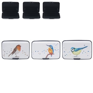 Offer your customers a blend of security and charm with these delightful RFID Blocking Debit & Credit Card Holders from Lesser and Pavey Ltd. Each compact holder features a beautiful watercolour bird design – choose from a cheerful robin, a vibrant kingfisher, or a sweet blue tit.

Beyond their eye-catching appeal, these holders offer essential RFID protection, safeguarding debit and credit cards from unauthorised scanning. Inside, multiple compartments keep cards neatly organised and easily accessible. Supplied in a convenient pack of 12, they make a perfect impulse buy or gift item, combining practicality with exquisite design. A must-have for any retail collection.