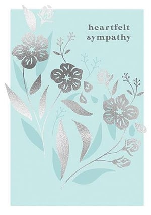 Offer a gentle message of comfort with our beautiful 'Sympathy' card from Paper Rose. This elegant design features delicate floral illustrations in shimmering silver foil, set against a serene pale blue background. The thoughtful combination of soft colours and subtle metallic accents creates a truly heartfelt tribute, perfect for expressing condolences. Each card carries the simple yet profound message, 'heartfelt sympathy', making it a sensitive choice for those difficult times. Stock up on this essential card, available in a convenient pack of 6, to ensure your customers can always find the perfect way to show they care.