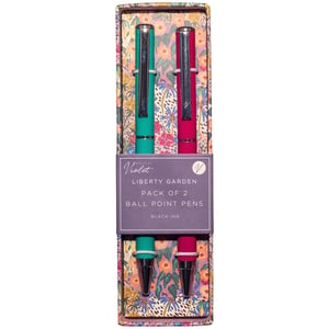 Add a touch of floral elegance to your stationery collection with our delightful Liberty Garden 2 Pack Pens! Designed by Violet, this charming set features two stylish ballpoint pens, one in a vibrant teal and the other in a striking fuchsia. Each pen writes smoothly in classic black ink, perfect for everyday notes, journaling, or adding a pop of colour to your desk.
Presented in a beautifully coordinated floral gift box, these pens make an ideal treat for yourself or a thoughtful present for a loved one. Stock up on these irresistible sets, available in a convenient 1x6 wholesale pack from Partisan Products Ltd, and bring a splash of garden-inspired joy to your customers.