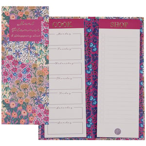 Bring a touch of floral charm to your kitchen organisation with the beautiful Liberty Garden Meal Planner from Partisan Products Ltd. This delightful planner features a vibrant, eye-catching design, perfect for brightening up your weekly routine.
Inside, you'll find dedicated sections to effortlessly plan your meals from Monday right through to Sunday. There's also a convenient shopping list section with checkboxes, making grocery trips a breeze. Keep all your culinary plans and shopping needs neatly in one stylish place. This planner is sold as a single unit, making it a wonderful addition to any home.