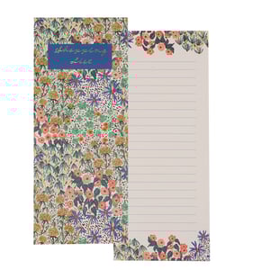 Elevate the everyday with our charming Liberty Garden Shopping List. From Partisan Products Ltd, this beautifully designed pad features a vibrant and intricate floral pattern, reminiscent of classic Liberty prints, making it a truly delightful addition to any home.
More than just a practical tool, its exquisite design transforms the mundane task of list-making into a moment of joy. The clear, lined pages offer generous space for all your essentials, neatly framed by gorgeous floral borders that add a sophisticated touch. This stylish and functional shopping list is perfect for customers who appreciate beautiful stationery and is available as single units.
