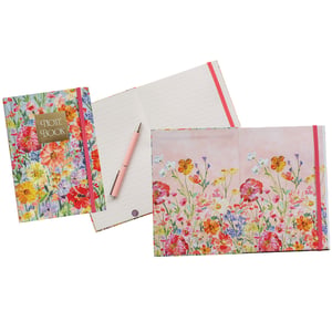 Add a splash of vibrant colour to your everyday with the delightful Saffron A5 Notebook. This charming A5 notebook features a stunning floral design, bursting with an array of beautiful blooms that are sure to inspire. Inside, you'll find plenty of lined pages, perfect for capturing your thoughts, plans, or creative ideas.
A handy elastic closure keeps your notes secure, while the included matching pink pen ensures you're always ready to write. Whether for yourself or as a lovely gift, this single Saffron notebook is a wonderful choice for anyone who appreciates beautiful stationery. It's a joy to use and a pleasure to behold!
