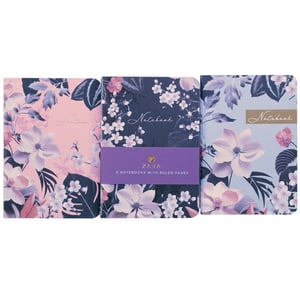 Elevate your everyday note-taking with this delightful set of 3 Zara A6 Notebooks. Each pack features three beautifully designed notebooks, showcasing exquisite floral patterns in a charming palette of pink, dark blue, and light blue. Perfect for capturing thoughts, making lists, or journaling, these A6 notebooks offer ruled pages for organised writing. Their compact size makes them ideal for carrying on the go, while the elegant Zara branding adds a touch of sophistication. Presented as a single set, these notebooks are a wonderful addition to any stationery collection or a thoughtful gift for a loved one. Discover the joy of writing with Zara.