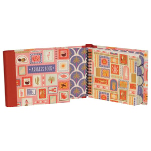 Bring a burst of joy to your customers' desks with our delightful Sunshine Address Book. This charming address book is a true ray of sunshine, featuring a vibrant, playful design inspired by tropical postage stamps. Each page is adorned with an array of colourful illustrations, from cheerful flamingos and swaying palm trees to refreshing cocktails and exotic marine life, all set against a lovely pink and purple backdrop.
Practicality meets personality with its sturdy spiral binding, allowing it to lay flat for effortless writing. Inside, clearly labelled alphabetical tabs make organising contacts a breeze. Perfect for anyone who loves a touch of whimsy and colour, this address book is a fantastic way to keep important details neatly stored. A wonderful gift or a treat for oneself, it promises to brighten any home or office.