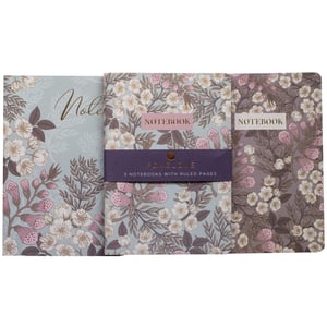 Add a touch of natural beauty to your stationery collection with our charming set of 3 Foxglove A5 Notebooks. Perfect for everyday notes, journaling, or creative writing, these notebooks combine practicality with exquisite design.
Each A5 notebook in this delightful trio features a unique yet coordinating floral pattern, inspired by the elegant foxglove. You'll find a harmonious blend of soft blues, muted greens, and delicate pinks across the covers, creating an enchanting aesthetic. Inside, all three notebooks boast ruled pages, ready for your thoughts and ideas.
Sold as a single pack containing all three stunning notebooks, this set is ideal for gifting or simply treating yourself to some beautiful new stationery. Bring a little piece of the garden to your desk with these lovely Foxglove notebooks.