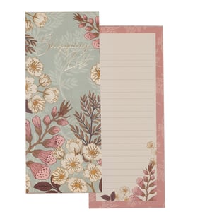 Add a touch of botanical charm to daily errands with our beautiful Foxglove Shopping List pad from Partisan Products Ltd. This delightful list pad features an elegant design of foxglove flowers and foliage in soft sage green and dusty pink, making everyday planning a pleasure. The "Shopping List" title is beautifully scripted, adding a touch of sophistication. Each lined page is perfect for jotting down essentials, ensuring your customers stay organised in style. This single pack is an ideal addition to any home, perfect for impulse buys or as a thoughtful small gift. A truly lovely item for any stationery collection.