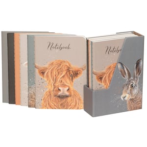 Bring a touch of the countryside to your customers' desks with our charming Cedar & Sage A6 Notebooks. This single pack from Partisan Products Ltd includes six beautifully illustrated notebooks, each featuring captivating watercolour-style designs of beloved animals like the iconic Highland cow and the endearing hare. The practical A6 size is perfect for everyday notes, lists, or creative musings. What's more, these delightful notebooks come complete with a sturdy display stand, ensuring they look fantastic on any shelf or counter. Offer your customers a unique blend of practicality and rustic elegance with this appealing stationery set.