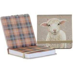 Introducing the delightful Cedar & Sage Mini Jotter. This charming single jotter is the perfect companion for capturing thoughts, lists, and inspirations on the go.
Its sturdy cover features an absolutely adorable lamb illustration, guaranteed to bring a smile to anyone's face. Open it up to reveal a stylish and cosy plaid pattern in warm orange, grey, and cream tones, adding a touch of rustic charm.
Designed for convenience, this mini jotter includes a secure elastic band closure to keep your notes safe and sound. Its compact size makes it ideal for slipping into a bag or pocket. A truly lovely and practical gift or personal treat!