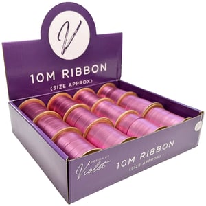 Add a touch of elegance to any project with our delightful 10M Pink Ribbon! Each spool offers a generous 10 metres (approx.) of beautiful pink ribbon, perfect for crafting, gift wrapping, and decorative accents. From creating stunning bows to embellishing handmade cards, this versatile ribbon from the 'Violet' collection is a fantastic choice for all creative endeavours.
This convenient wholesale pack includes 12 individual spools, presented in a handy display box, making it ideal for retail display. Stock your shelves with this popular item and let your customers discover endless possibilities for their creative projects. A lovely addition to any craft or gift shop!