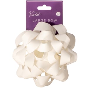 Elevate your gift wrapping and décor with our beautiful White Large Bow. This classic and elegant bow, designed by Violet, adds a sophisticated finishing touch to any present or display. Its crisp white colour ensures versatility, making it perfect for weddings, birthdays, holidays, or any special occasion where a touch of charm is desired.
Crafted with numerous loops, this large bow creates a full, luxurious starburst effect that is sure to impress your customers. Stock up effortlessly with our convenient pack size of 1x12, ensuring you always have these popular bows on hand. Supplied by Partisan Products Ltd, you can trust in the quality and appeal of this essential retail item.