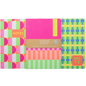 Inject some vibrant energy into your stationery collection with our 3 Pop A5 Notebooks from Partisan Products Ltd! This eye-catching set features three unique designs, each bursting with bright, neon colours and playful geometric patterns.
Perfect for jotting down "Bright Ideas", important "NOTES", or simply a quick "NOTE", these A5 notebooks all come with ruled pages for organised writing. You'll find a mix of bold pinks, zesty lime greens, sunny yellows, and cool blues, ensuring your desk or bag always has a splash of personality. Sold as a single pack of three, they're ideal for students, professionals, or anyone who loves to make a colourful statement. Get ready to brighten up your day!