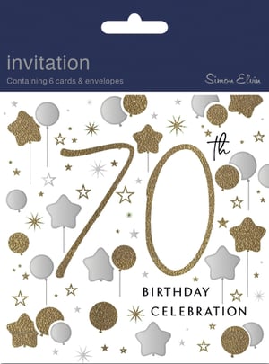 a 70th birthday celebration with two glasses of champagne