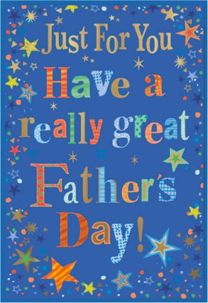 Make Father's Day truly memorable with these delightful 'Just For You Have a really great Father's Day!' cards from Simon Elvin. Featuring a cheerful blue background, each card is adorned with a vibrant scattering of colourful stars and playful confetti, creating a wonderfully festive feel. The heartfelt message stands out with its large, patterned letters, each boasting unique designs and bright hues for an extra touch of fun. These eye-catching cards are perfect for helping your customers convey their warm wishes to any dad. Supplied in a convenient pack of 6, they're a brilliant addition to your seasonal greeting card display. Stock up today and help make every Father's Day celebration special!