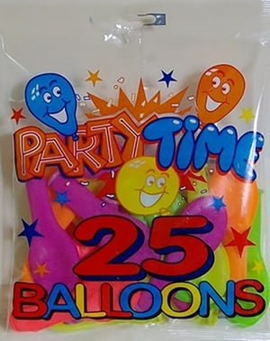 Get the party started with our vibrant 8" Neon Party Time Balloons! Each bag contains 25 dazzling balloons in a fantastic mix of eye-catching neon colours, including pink, yellow, orange, green, and purple. Perfect for birthdays, celebrations, or any festive occasion, these fun balloons feature cheerful cartoon faces and bold 'Party Time' branding that will delight guests of all ages.
Stock up your shelves with this essential party item. Available in a convenient wholesale pack of 24 bags, ensuring you're always ready for the next big event. From Desk Top Trading, bringing joy to every celebration!